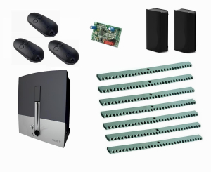 CAME BXL04AGS KIT7-FA-T3 Автоматика для откатных ворот BXL04AGS KIT7-FA-Т3, комплект: привод, радиоприемник, 3 пульта, фотоэлементы, 7 реек