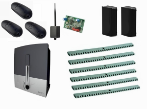 CAME BXL04AGS KIT6-FA-BT-T3 Автоматика для откатных ворот BXL04AGS KIT6-FA-BT-Т3, комплект: привод, радиоприемник, 3 пульта, фотоэлементы, 6 реек, Bluetooth-модуль