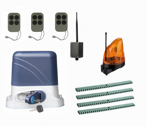 КОРН KSL-1300KIT-L1K4-BT-T3 Автоматика для откатных ворот KSL-1300 KIT-L1K4-BT-Т3, комплект: привод, 3 пульта, Bluetooth-модуль, лампа, 4 рейки