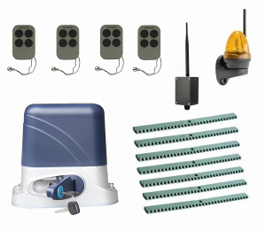 КОРН KSL-800KIT-LK7-BT-T4 Автоматика для откатных ворот KSL-800 KIT-LK7-BT-Т4, комплект: привод, 4 пульта, Bluetooth-модуль, лампа, 7 реек