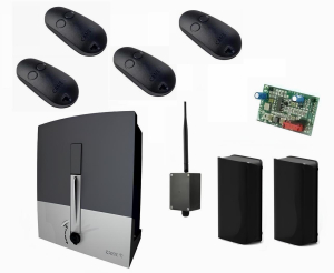 CAME BXL04AGS KIT-FA-BT-T4 Автоматика для откатных ворот BXL04AGS KIT-FA-BT-T4, комплект: привод, радиоприемник, 4 пульта, фотоэлементы, Bluetooth-модуль