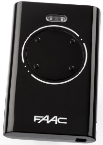 FAAC 7870081 Пульт ДУ (брелок)  XT4 433 SLH LR 433 МГц 4-канальный SLH код, черного цвета, для ворот и шлагбаумов
