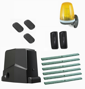 AN-MOTORS ARW-600MKITFULL6-T3 Автоматика для откатных ворот ARW-600MKIT FULL6-Т3, комплект: привод, 3 пульта, лампа, фотоэлементы, 6 реек