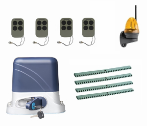 КОРН KSL-1300KIT-LK4-T4 Автоматика для откатных ворот KSL-1300 KIT-LK4-Т4, комплект: привод, 4 пульта, лампа, 4 рейки