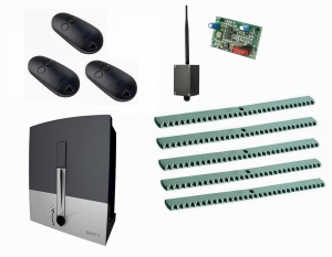 CAME BXL04AGS KIT-KR5-BT-T3 Автоматика для откатных ворот BXL04AGS KIT-KR5-BT-Т3, комплект: привод, радиоприемник, 3 пульта, 5 реек, Bluetooth-модуль