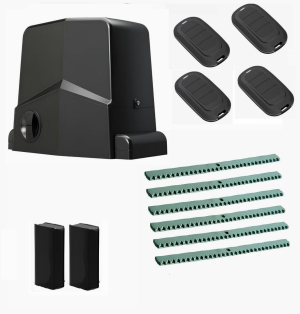 AN-MOTORS ARW-1000MKIT-FA6-T4 Автоматика для откатных ворот ARW-1000MKIT FA6-T4, комплект: привод, фотоэлементы, 4 пульта, 6 реек