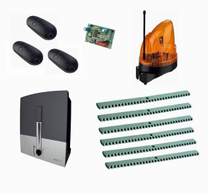 CAME BXL04AGS KIT6-LK2-T3 Автоматика для откатных ворот BXL04AGS KIT6-LK2-Т3, комплект: привод, радиоприемник, 3 пульта, лампа, 6 реек