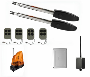 КОРН KSW-2500L-T4-3K-BT Автоматика для распашных ворот KSW-2500 L-T4-3K-BT, комплект: 2 привода, блок управления, 4 пульта, лампа, Bluetooth-модуль