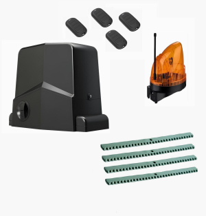 AN-MOTORS ARW-1000MKIT-1LK4-T4 Автоматика для откатных ворот ARW-1000MKIT 1LK4-T4, комплект: привод, сигнальная лампа, 4 пульта, 4 рейки
