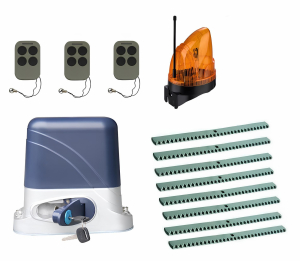 КОРН KSL-1300KIT-L1K8-T3 Автоматика для откатных ворот KSL-1300 KIT-L1K8-Т3, комплект: привод, 3 пульта, лампа, 8 реек