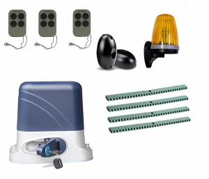 КОРН KSL-800FULL-3K4-T3 Автоматика для откатных ворот KSL-800 FULL-3K4-Т3, комплект: привод, 3 пульта, фотоэлементы, лампа, 4 рейки