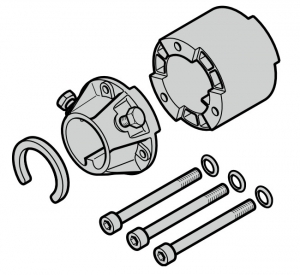 HORMANN 638948 Кулачковая втулка с распорной деталью, включая винты и распорный зажим
