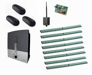 CAME BXL04AGS KIT-KR8-BT-T3 Автоматика для откатных ворот BXL04AGS KIT-KR8-BT-Т3, комплект: привод, радиоприемник, 3 пульта, 8 реек, Bluetooth-модуль