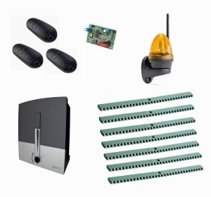 CAME BXL04AGS KIT7-LK-T3 Автоматика для откатных ворот BXL04AGS KIT7-LK-Т3, комплект: привод, радиоприемник, 3 пульта, лампа, 7 реек