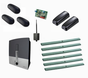 CAME BXL04AGS KIT6-FK-BT-T3 Автоматика для откатных ворот BXL04AGS KIT6-FK-BT-Т3, комплект: привод, радиоприемник, 3 пульта, фотоэлементы, 6 реек, Bluetooth-модуль