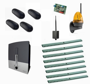 CAME BXL04AGS KIT8-LK-BT-T4 Автоматика для откатных ворот BXL04AGS KIT8-LK-BT-T4, комплект: привод, радиоприемник, 4 пульта, лампа, 8 реек, Bluetooth-модуль