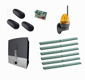 CAME BXL04AGS KIT6-LK-T3 Автоматика для откатных ворот BXL04AGS KIT6-LK-Т3, комплект: привод, радиоприемник, 3 пульта, лампа, 6 реек