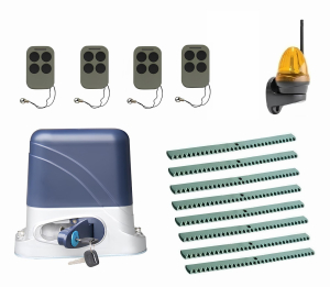 КОРН KSL-800KIT-LK8-T4 Автоматика для откатных ворот KSL-800 KIT-LK8-Т4, комплект: привод, 4 пульта, лампа, 8 реек