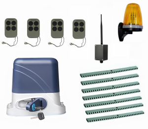 КОРН KSL-1300KIT-L3K7-BT-T4 Автоматика для откатных ворот KSL-1300 KIT-L3K7-BT-Т4, комплект: привод, 4 пульта, Bluetooth-модуль, лампа, 7 реек