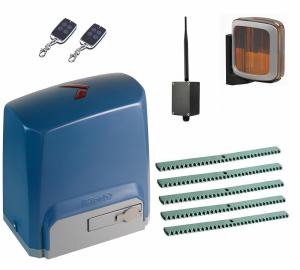 R-TECH SL1000KCEKIT-LA5-BT Автоматика для откатных ворот SL1000AC.M KIT-LA5-BT, комплект: привод, 2 пульта, Bluetooth-модуль, лампа, 5 реек