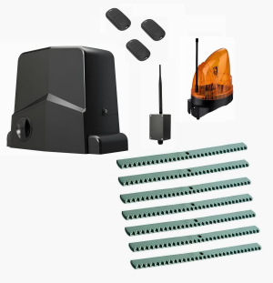 AN-MOTORS ARW-1000MKIT-1LK7-BT-T3 Автоматика для откатных ворот ARW-1000MKIT 1LK7-BT-Т3, комплект: привод, сигнальная лампа, 3 пульта, 7 реек, Bluetooth-модуль