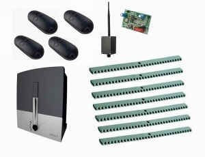CAME BXL04AGS KIT-KR7-BT-T4 Автоматика для откатных ворот BXL04AGS KIT-KR7-BT-T4, комплект: привод, радиоприемник, 4 пульта, 7 реек, Bluetooth-модуль