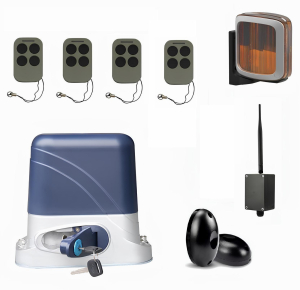 КОРН KSL-1300FULL-2K-BT-T4 Автоматика для откатных ворот KSL-1300 FULL-2K-BT-Т4, комплект: привод, 4 пульта, Bluetooth-модуль, фотоэлементы, лампа