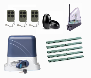 КОРН KSL-1300FULL-5K5-T3 Автоматика для откатных ворот KSL-1300 FULL-5K5-Т3, комплект: привод, 3 пульта, фотоэлементы, лампа, 5 реек