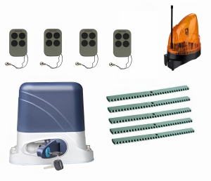 КОРН KSL-1300KIT-L1K5-T4 Автоматика для откатных ворот KSL-1300 KIT-L1K5-Т4, комплект: привод, 4 пульта, лампа, 5 реек