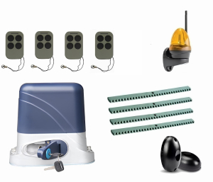 КОРН KSL-800FULL-K4-T4 Автоматика для откатных ворот KSL-800 FULL-K4-Т4, комплект: привод, 4 пульта, фотоэлементы, лампа, 4 рейки
