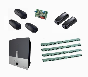 CAME BXL04AGS KIT4-FK-T3 Автоматика для откатных ворот BXL04AGS KIT4-FK-Т3, комплект: привод, радиоприемник, 3 пульта, фотоэлементы, 4 рейки
