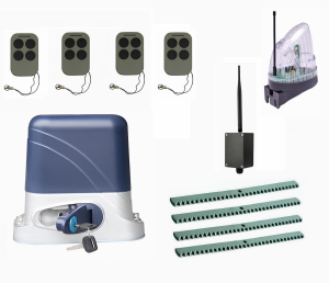 КОРН KSL-800KIT-L5K4-BT-T4 Автоматика для откатных ворот KSL-800 KIT-L5K4-BT-Т4, комплект: привод, 4 пульта, Bluetooth-модуль, лампа, 4 рейки