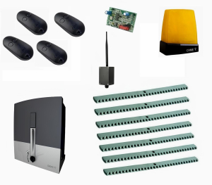 CAME BXL04AGS KIT7-L-BT-T4 Автоматика для откатных ворот BXL04AGS KIT7-L-BT-T4, комплект: привод, радиоприемник, 4 пульта, лампа, антенна, 7 реек, Bluetooth-модуль