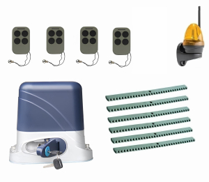 КОРН KSL-1300KIT-LK6-T4 Автоматика для откатных ворот KSL-1300 KIT-LK6-Т4, комплект: привод, 4 пульта, лампа, 6 реек