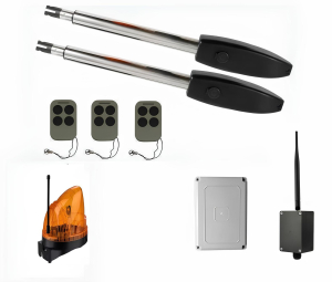КОРН KSW-2500L-T3-1K-BT Автоматика для распашных ворот KSW-2500 L-T3-1K-BT, комплект: 2 привода, блок управления, 3 пульта, лампа, Bluetooth-модуль