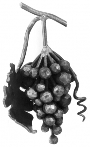 ARTEFERRO 140/H/1 Виноградная гроздь с листочком, 130х270мм