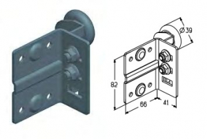 ALUTECH RBT-310L - 401210600 Кронштейн роликовый верхний для подъёмных секционных ворот