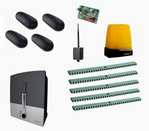 CAME BXL04AGS KIT5-L-BT-T4 Автоматика для откатных ворот BXL04AGS KIT5-L-BT-T4, комплект: привод, радиоприемник, 4 пульта, лампа, антенна, 5 реек, Bluetooth-модуль