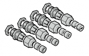 HORMANN 637018 Набор резьбовых деталей (4 резьбовых соединения M16 и различные уплотнения)
