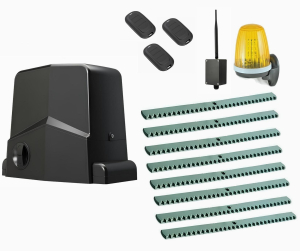 AN-MOTORS ARW-600MKIT-L8-BT-T3 Автоматика для откатных ворот ARW-600MKIT L8-BT-Т3, комплект: привод, сигнальная лампа, 3 пульта, 8 реек, Bluetooth-модуль