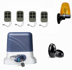 КОРН KSL-1300FULL-3K-T4 Автоматика для откатных ворот KSL-1300 FULL-3K-Т4, комплект: привод, 4 пульта, фотоэлементы, лампа