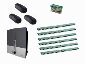 CAME BXL04AGS KIT-KR6-T3 Автоматика для откатных ворот BXL04AGS KIT-KR6-Т3, комплект: привод, радиоприемник, 3 пульта, 6 реек