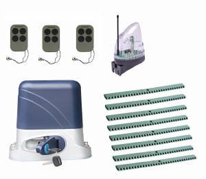 КОРН KSL-800KIT-L5K8-T3 Автоматика для откатных ворот KSL-800 KIT-L5K8-Т3, комплект: привод, 3 пульта, лампа, 8 реек