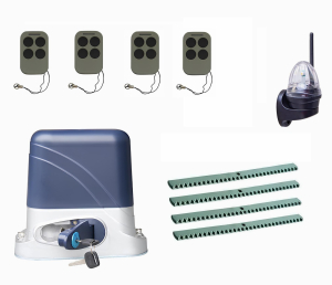 КОРН KSL-1300KIT-L4K4-T4 Автоматика для откатных ворот KSL-1300 KIT-L4K4-Т4, комплект: привод, 4 пульта, лампа, 4 рейки