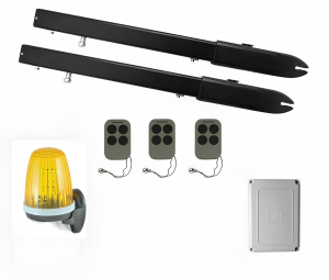 КОРН KSW-3000L-T3-3K Автоматика для распашных ворот KSW-3000 L-T3-3K, комплект: 2 привода, блок управления, 3 пульта, лампа