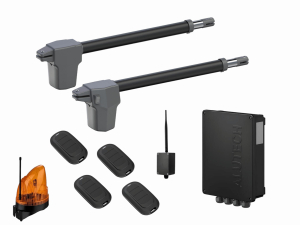 AN-MOTORS ATW-400KIT LK-BT-T4 Автоматика для распашных ворот ATW-400KIT LK-BT-T4, комплект: 2 привода, блок управления, 4 пульта, лампа, Bluetooth-модуль