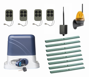 КОРН KSL-800KIT-LK8-BT-T4 Автоматика для откатных ворот KSL-800 KIT-LK8-BT-Т4, комплект: привод, 4 пульта, Bluetooth-модуль, лампа, 8 реек