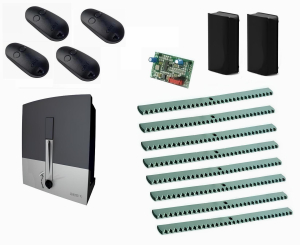 CAME BXL04AGS KIT8-FA-T4 Автоматика для откатных ворот BXL04AGS KIT8-FA-T4, комплект: привод, радиоприемник, 4 пульта, фотоэлементы, 8 реек