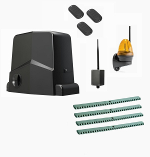 AN-MOTORS ARW-600MKIT-LK4-BT-T3 Автоматика для откатных ворот ARW-600MKIT LK4-BT-Т3, комплект: привод, сигнальная лампа, 3 пульта, 4 рейки, Bluetooth-модуль