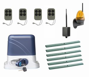 КОРН KSL-800KIT-LK6-BT-T4 Автоматика для откатных ворот KSL-800 KIT-LK6-BT-Т4, комплект: привод, 4 пульта, Bluetooth-модуль, лампа, 6 реек